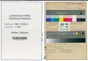 Entnazifizierung Wilhelm Hahler , geb. 02.04.1911 (Angestellter)