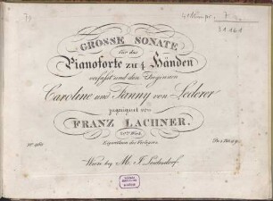 Grosse Sonate für das Pianoforte zu 4 Händen : 20. Werk