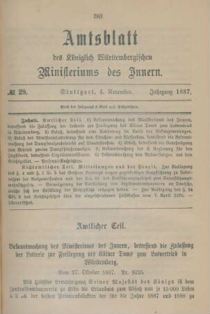 No. 29 - 34. = 4. November - 30. Dezember