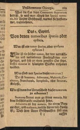 169-181, Das 4. Capitel. Von denen tumoribus spuriis [...] - Das 6. Capitel. Von dem Scorbut, Scharbock.