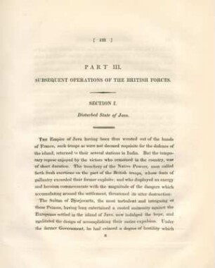 Section I. Disturbed state of Java