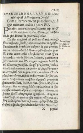 Evangelii Enarratio In Dominica post Adscensionem Domini.