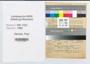 Entnazifizierung Paul Hensen , geb. 15.04.1894 (Landwirt)