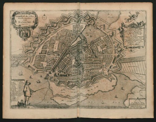 Grundtriß der Edlen Weitberumbten Statt Hamburg. Anno 1651.