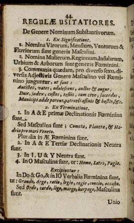 Regulæ usitatiores.