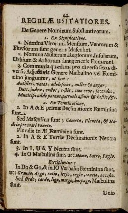 Regulæ usitatiores.