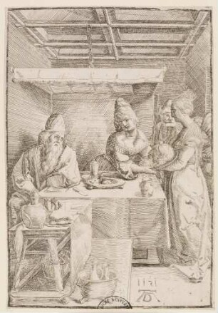Die Herodias empfängt das Haupt des Johannes