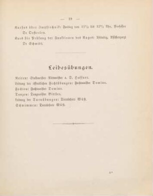 19, Leibesübungen