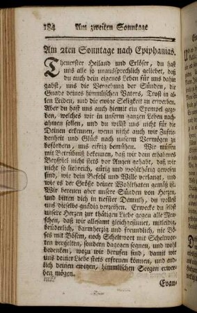 Am 2ten Sonntage nach Epiphanias.