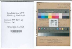 Entnazifizierung Heinrich Unewisse , geb. 24.01.1891 (Gemeindevertreter)