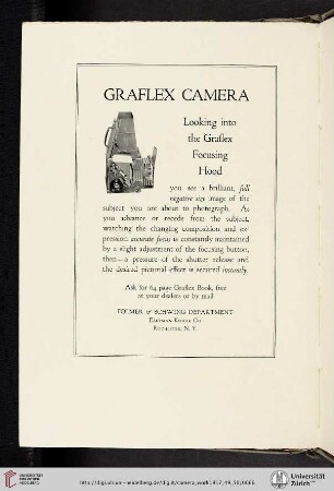 Folmer & Schwing Department, Eastman Kodak Co. [Graflex Camera]