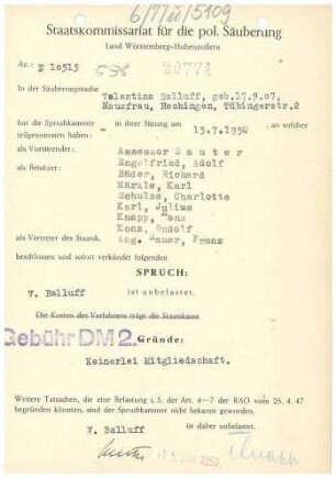 Balluff, Valentina