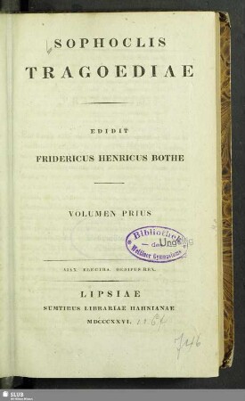 1: Aiax. Electra. Oedipus Rex