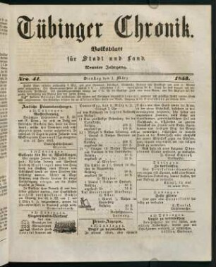 161-180, 1. März (Nro. 41) - 6. März (Nro. 45)