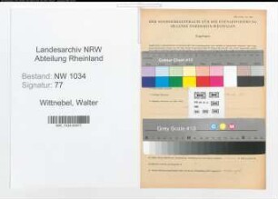 Entnazifizierung Walter Wittnebel , geb. 07.09.1910 (Major)