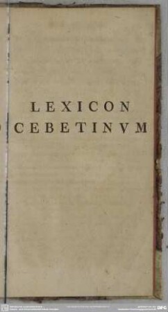 Lexikon Cebetinum