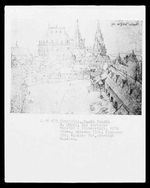 Die niederländische Reise (Das Skizzenbuch mit Silberstiftzeichnungen) — Das Münster in Aachen
