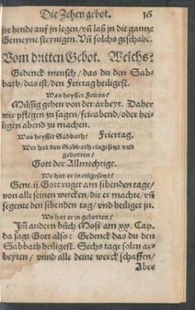 Vom dritten Gebot.