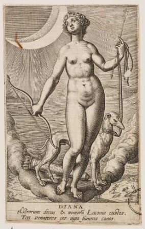 Diana, aus der Reihe von de deis gentium imagines aliquot iconicae aeneis tabulis (...)