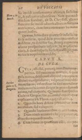 Caput X. De Gula.