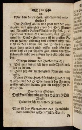 316-338, Das dritte Gebott