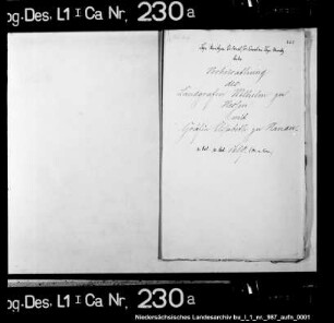 Hochzeit des Landgrafen Wilhelm von Hessen mit der Gräfin Elisabeth zu Hanau