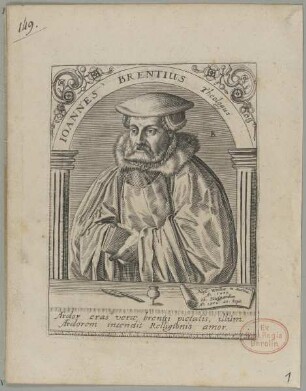 Bildnis des Ioannes Brentius