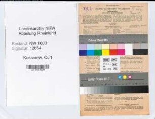 Entnazifizierung Curt Kusserow, geb. 13.11.1896 (Buchhalter)