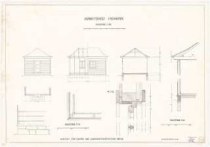 Verbrettertes Fachwerk: Ansicht, Schnitte, Details 1:10, 1:20