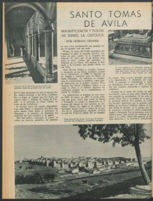 Santo Tomás de Avila : Magnificencia y dolor de Isabel La Católica