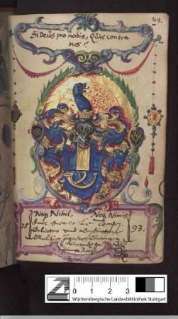 Melchior Jäger von Gärtringen , Eintrag und Wappen