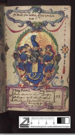 Melchior Jäger von Gärtringen , Eintrag und Wappen