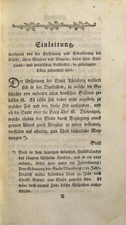 Kurze Beschreibung der Reichsstadt Nürnberg : ein Handbuch für Einheimische und Fremde, zunächst aber für Reisende