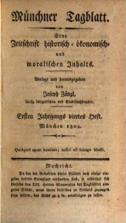 Münchener Tagblatt. 1802,[4] = Jg. 1, Okt. - Dez.