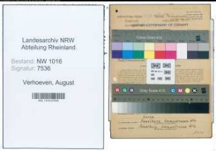 Entnazifizierung August Verhoeven , geb. 24.01.1906 (Landarbeiter)