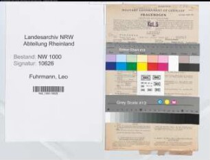 Entnazifizierung Leo Fuhrmann, geb. 17.10.1880 (Landesoberinspektor)