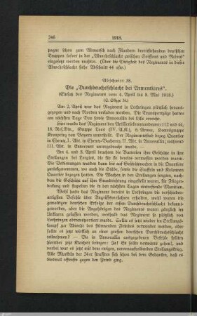 38. Die "Durchbruchsschlacht bei Armentières"