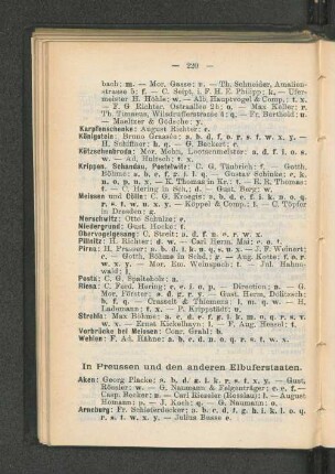 In Preussen und den andren Elbuferstaaten.