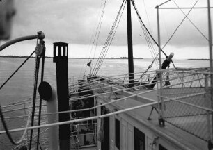 Valcov [Kreis Tulcea]: Donauarm Sulina, vom Schiff