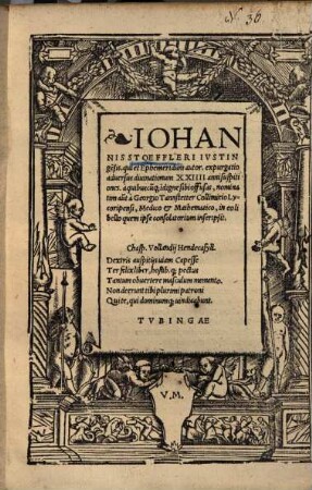 Johannis Stoeffleri Justingensis qui et Ephemeridum Autor Expurgatio adversus divinationum XXIIII anni suspitiones ...