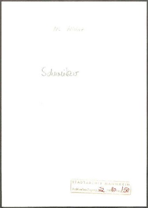 [Cassirer, Paul], Berlin, an Wichert