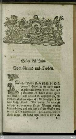 Erster Abschnitt. Vom Grund und Boden