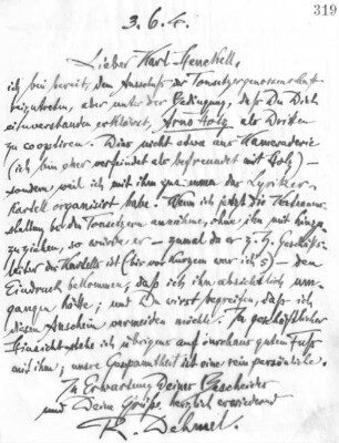 Brief an Karl Henckell