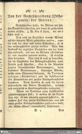 Von der Rechtschreibung (Orthographie) der Wörter