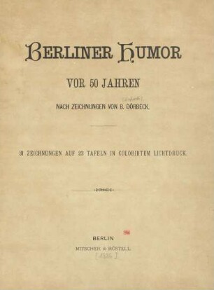 Berliner Humor vor 50 Jahren