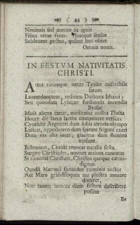 In Festum Nativitatis Christi. - In Vigilem.
