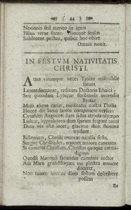 In Festum Nativitatis Christi. - In Vigilem.