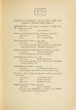 British officers serving in the American revolution : 1774 - 1783