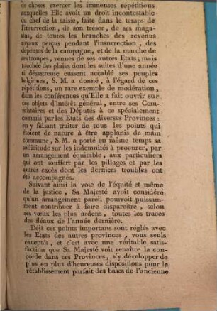 Dépêche De Leurs Altesses Royales, aux Etats De Brabant, du 13 Décembre 1791