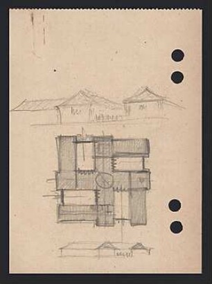 Abel, Adolf; Haus der Arbeit - Perspektive; Grundriss; Ansicht